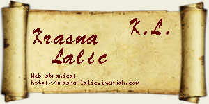 Krasna Lalić vizit kartica
